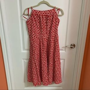 Ann Taylor Loft Womens red a-line thin strap dress with pockets